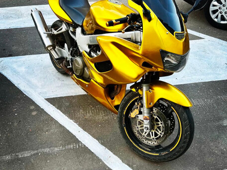 1997 Honda VTR 1000, золотистый, 250000 рублей, вид 1
