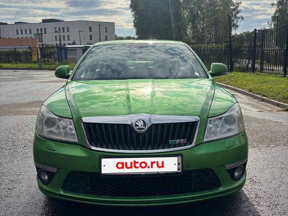 2012 Skoda Octavia RS II Рестайлинг, зелёный