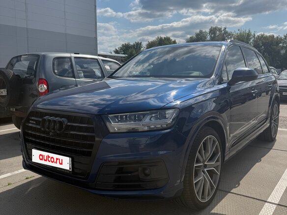 2016 Audi Q7 II (4M), синий, 4500000 рублей
