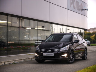 2016 Hyundai Solaris I Рестайлинг, чёрный, 1299777 рублей, вид 1