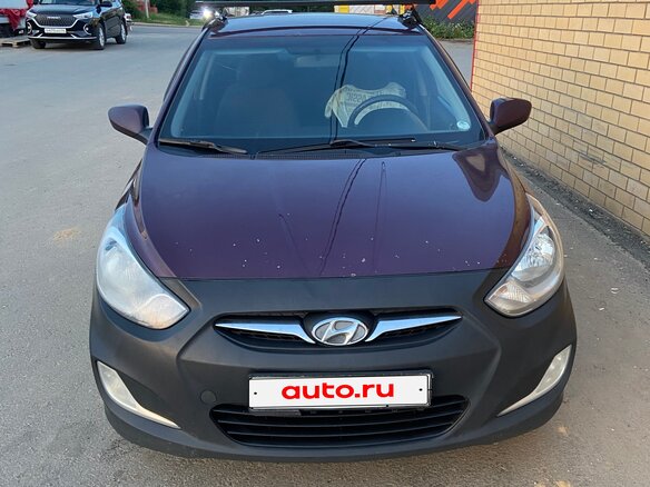 2011 Hyundai Solaris I, фиолетовый, 630000 рублей