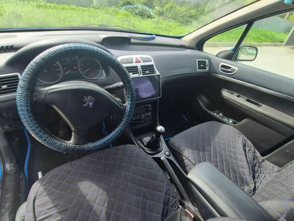 2002 Peugeot 307 I, синий, 230000 рублей - вид 4