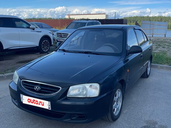 2007 Hyundai Accent ТагАЗ II, чёрный