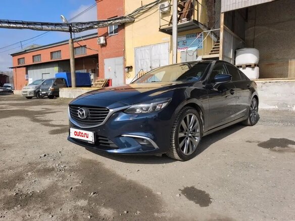 2017 Mazda 6 III (GJ) Рестайлинг, синий, 1880000 рублей - вид 2
