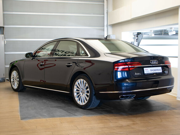 2016 Audi A8 III (D4) Рестайлинг, синий - вид 5