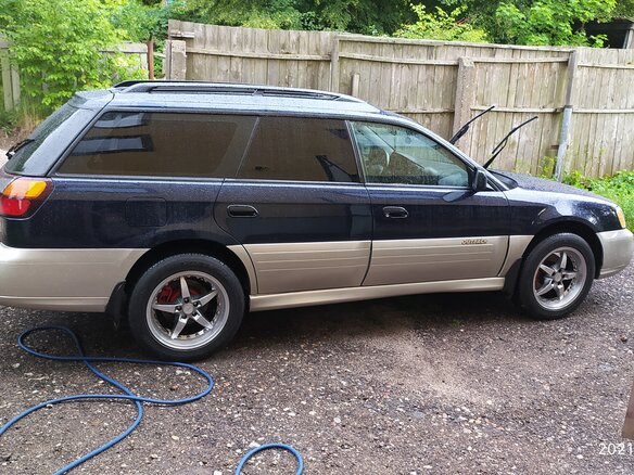 2003 Subaru Outback II, синий, 860000 рублей - вид 3