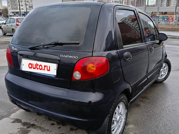 2007 Daewoo Matiz I Рестайлинг, чёрный - вид 3