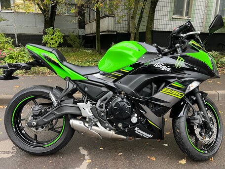 2017 Kawasaki ER-6F (Ninja 650R), зелёный, 745000 рублей, вид 2