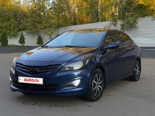 2015 Hyundai Solaris I Рестайлинг, синий, 1070000 рублей, вид 1