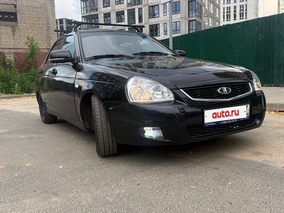 2008 Lada (ВАЗ) Priora I, чёрный - вид 2