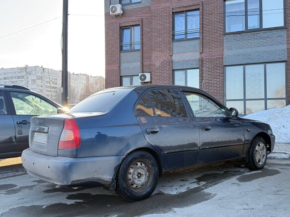 2006 Hyundai Accent ТагАЗ II, синий, 150000 рублей - вид 3
