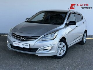 2014 Hyundai Solaris I Рестайлинг, серебристый, 875000 рублей, вид 1