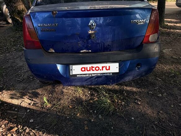 2007 Renault Logan I, синий, 120000 рублей - вид 3