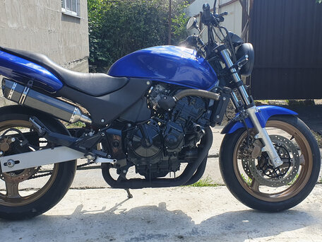 2002 Honda CB 600F Hornet, синий, 385000 рублей, вид 1