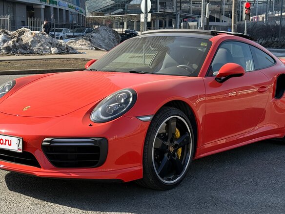 2016 Porsche 911 Turbo S VII (991) Рестайлинг, оранжевый