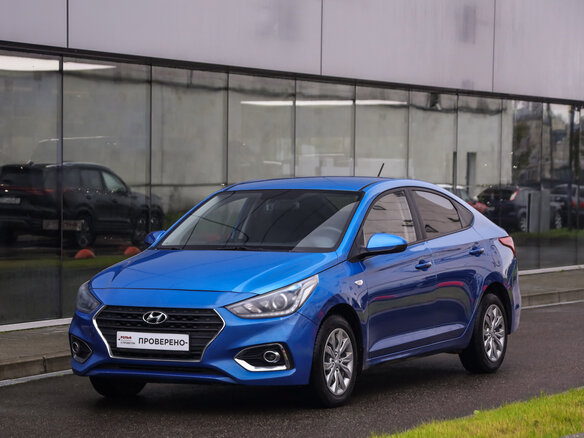 2020 Hyundai Solaris II Рестайлинг, синий, 1224777 рублей - вид 2