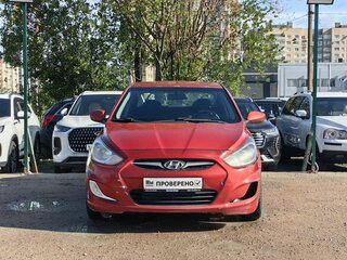 2012 Hyundai Solaris I, красный, 429000 рублей, вид 2