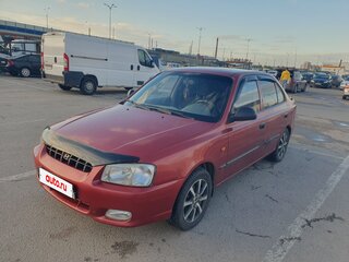 2005 Hyundai Accent ТагАЗ II, красный, 370000 рублей, вид 2