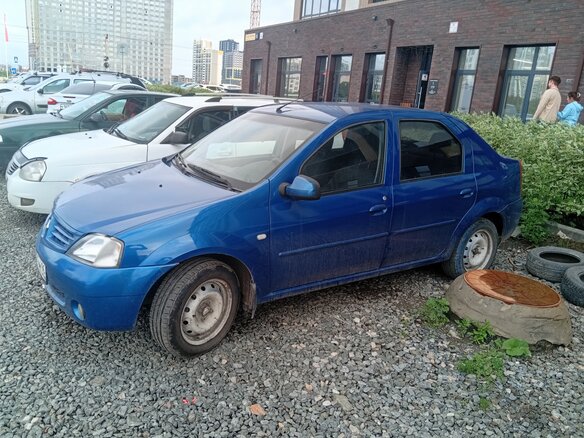 2007 Renault Logan I, синий, 250000 рублей