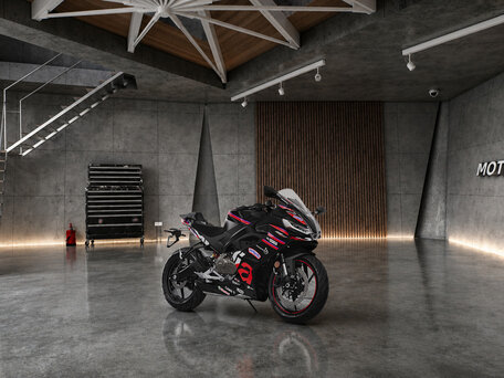 2026 Aprilia RS 457, чёрный, 680000 рублей, вид 3