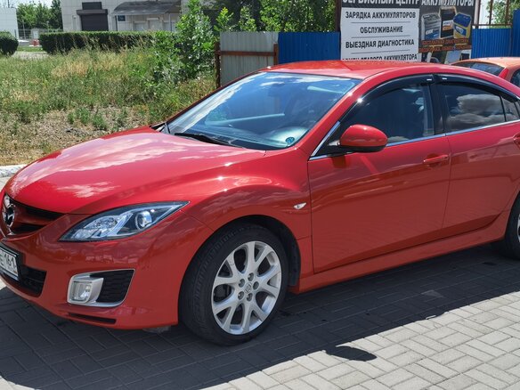 2008 Mazda 6 II (GH), красный, 1250000 рублей