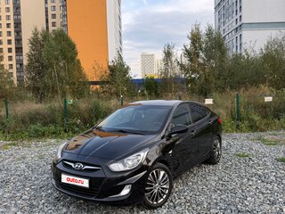 2012 Hyundai Solaris I, чёрный, 650000 рублей, вид 1