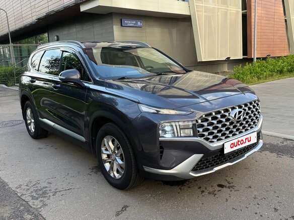 2021 Hyundai Santa Fe IV Рестайлинг, синий - вид 2