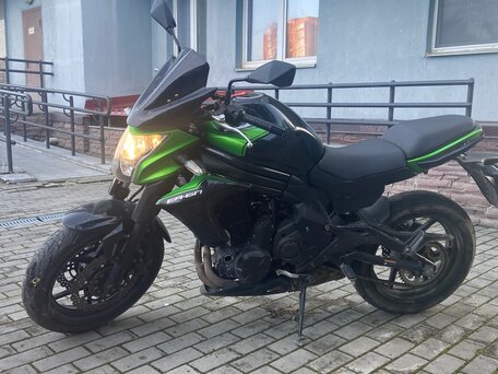 2016 Kawasaki ER-6N, зелёный, 580000 рублей, вид 3