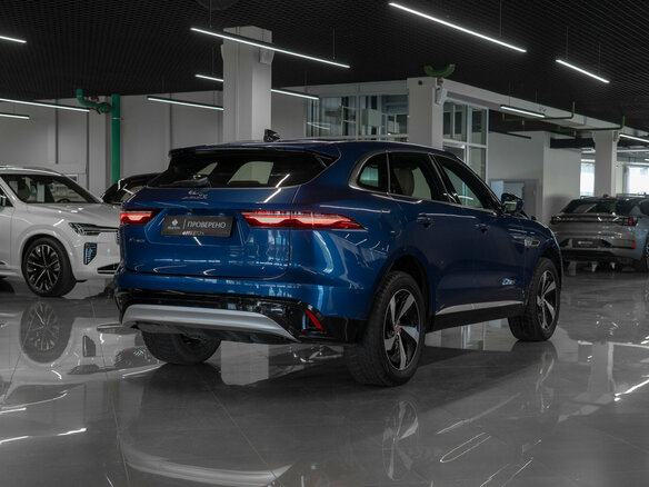 2021 Jaguar F-Pace I Рестайлинг, синий - вид 4