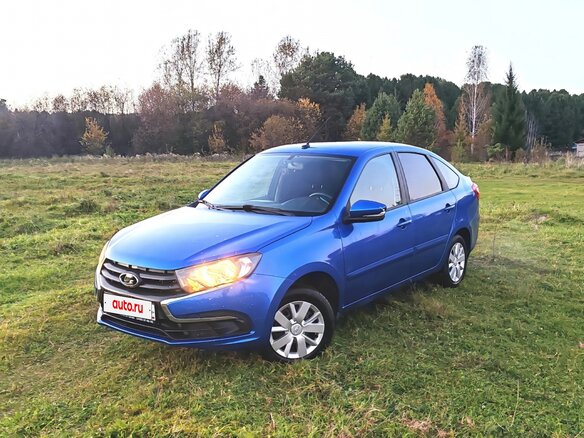 2019 Lada (ВАЗ) Granta I Рестайлинг, синий, 680000 рублей - вид 1