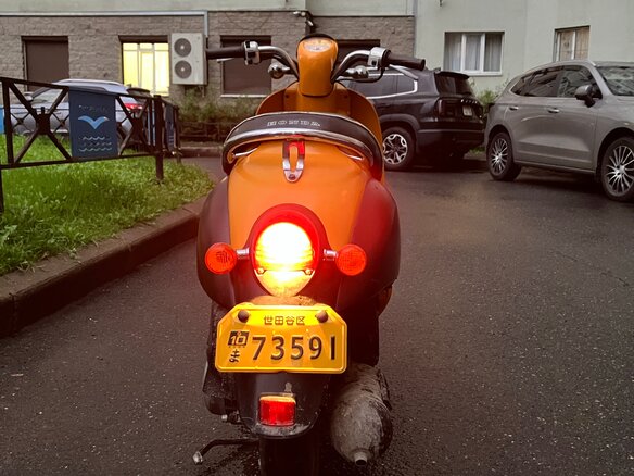 2007 Honda Crea Scoopy, оранжевый, 70000 рублей - вид 5