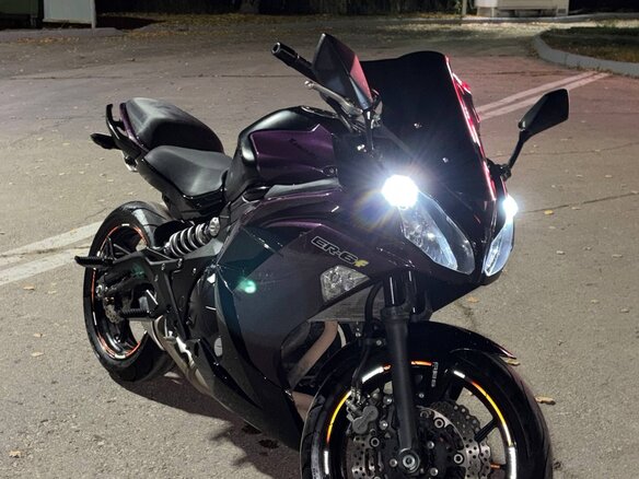2014 Kawasaki ER-6F (Ninja 650R), фиолетовый, 680000 рублей
