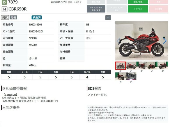 2023 Honda CBR 650R, красный, 999000 рублей - вид 8