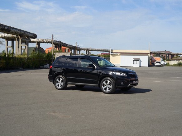 2011 Hyundai Santa Fe II Рестайлинг, чёрный, 1350000 рублей - вид 1