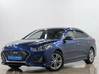 2017 Hyundai Sonata VII (LF) Рестайлинг, синий, 1509000 рублей, вид 3