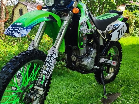 1999 Kawasaki KLX 250, зелёный, 250000 рублей - вид 5