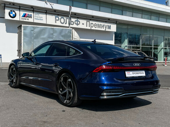 2019 Audi A7 50 TDI II (4K), синий - вид 6
