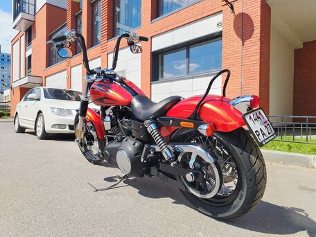 2011 Harley-Davidson Dyna Wide Glide, оранжевый, 1200000 рублей, вид 2