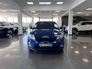 2016 Kia Rio III Рестайлинг, синий, 1115000 рублей, вид 3