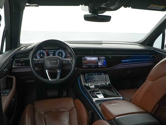 2020 Audi Q7 45 TDI II (4M) Рестайлинг, синий, 7333055 рублей - вид 5