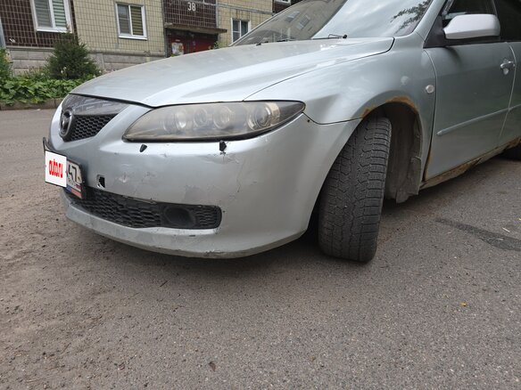 2005 Mazda 6 I (GG), серебристый, 150000 рублей