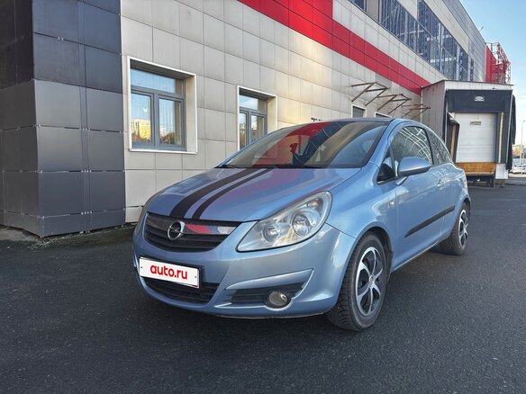 2007 Opel Corsa D, голубой, 500000 рублей