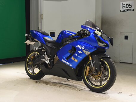 2005 Kawasaki ZX-6R Ninja, синий, 550000 рублей, вид 1