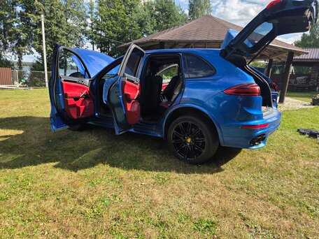 2016 Porsche Cayenne II Рестайлинг (958), синий, 3800000 рублей, вид 5