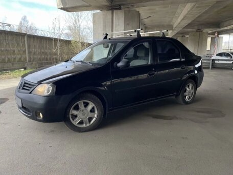 2009 Renault Logan I, чёрный, 195500 рублей, вид 2
