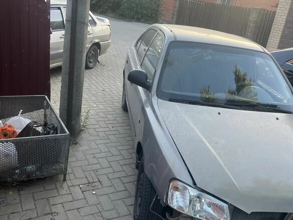 2008 Hyundai Accent ТагАЗ II, бежевый, 210000 рублей - вид 1