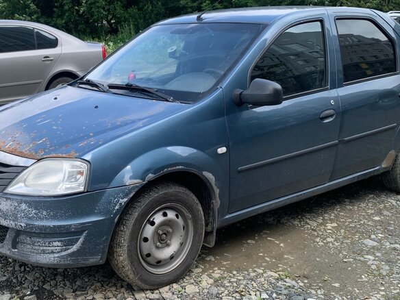 2010 Renault Logan I Рестайлинг, синий, 220000 рублей