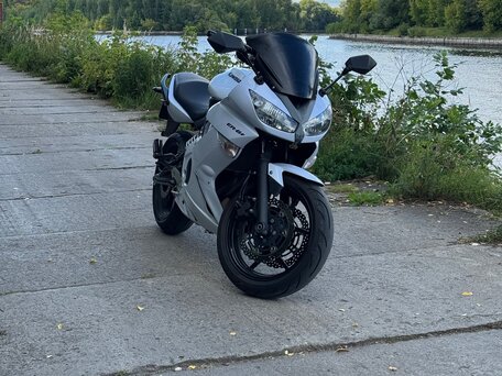 2010 Kawasaki ER-6F (Ninja 650R), белый, 350000 рублей, вид 2