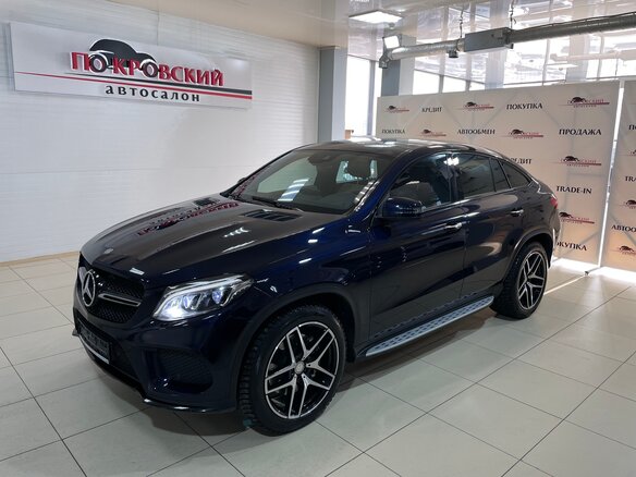 2015 Mercedes-Benz GLE Coupe 400 I (C292), синий, 3850000 рублей - вид 1