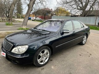 2003 Mercedes-Benz S-Класс 500 Long IV (W220) Рестайлинг, синий, 1150000 рублей, вид 2